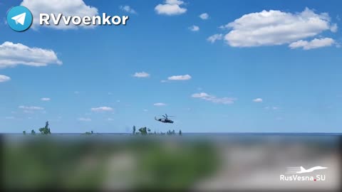 4 ka-52 and one mi-8 are flying towards lichishansk