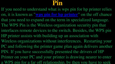 How To Setup HP Printer With WPS Pin Easy