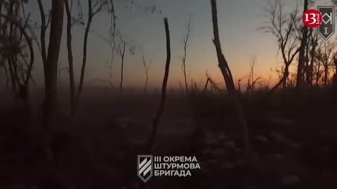 Ukraine brigade video purports to show attack on Russian trenches