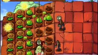 Plants vs Zombies Aventura Tejado Nivel 5 1