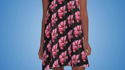 Plumeria Dress | A-Line Flower Printed Dress ✨ YouTube Shorts Video 12
