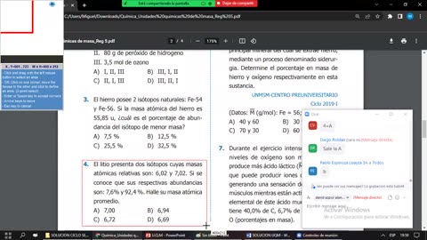 PAMER SEMESTRAL ESCOLAR 2022 | Semana 05 | Química