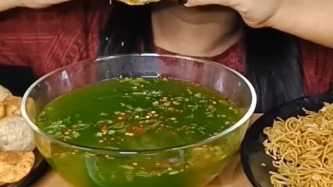 Indian street food eating reverse