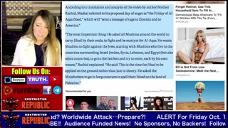 RED ALERT FOR THIS FRIDAY OCT. 13TH! GLOBAL JIHAD? WORLDWIDE ATTACKS…PREPARE NOW?!