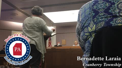 Butler County Commissioners Meeting - Public Comments Bernadette Laraia 102721