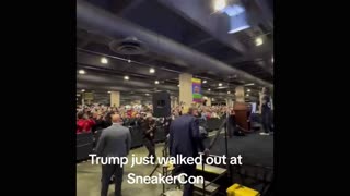 Trump shows up at sneakercon with his new trump 1’s