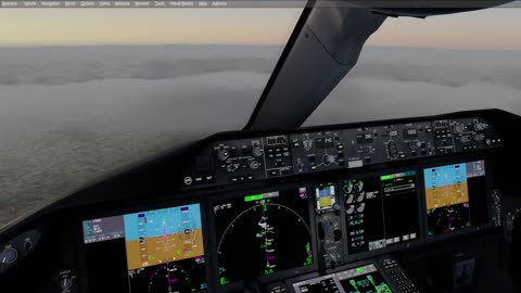 Munich EDDM approach foggy landing P3D4 Condor 787 IVAO