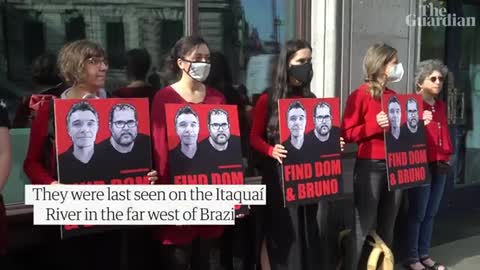 Vigil held in London for missing journalist Dom Phillips and campaigner Bruno Pe