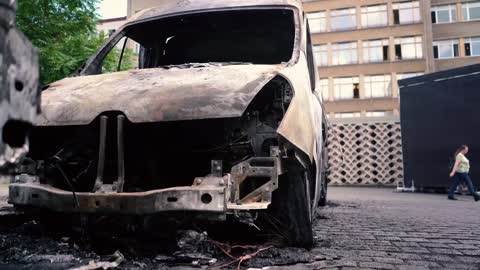 Video Brandanschlag AfD-Lieferwagen