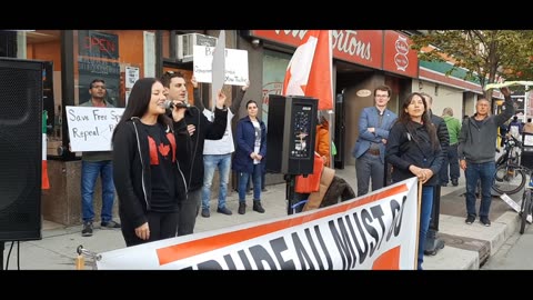 2023 10 14 Scarlet Grace singing for Iranian Rally and Freedom Fighters Toronto Ontario