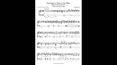Ennio Morricone - Once Upon a Time in the West Piano Solo sheet music