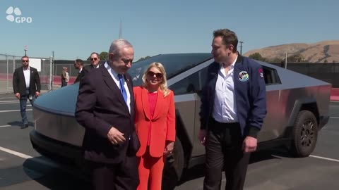 Israeli Prime Minister /netanyahu / Elon Musk toured the Tesla factory