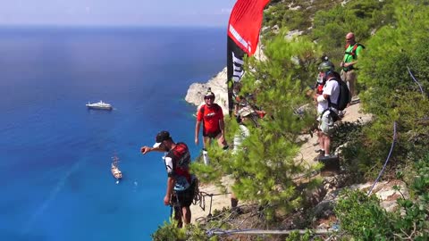 Beautiful base jump at Shipwreck Beach! || Viral Video UK