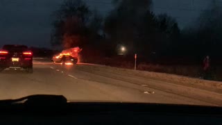 Driving By a Burning Vehicle
