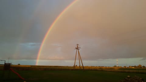 Rare Seen full sight double Rainbow