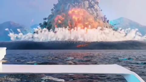 Volcan y Tsunami _volcano _tsunami _shorts _animation _catastrofe _terremoto _earthquake _sea