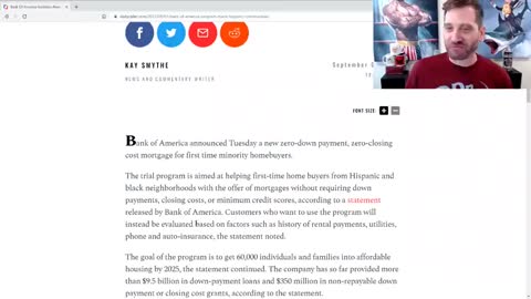 BANK IS GIVING ZERO DOWN PAYMENT LOANS TO BLACKS & HISPANICS ONLY