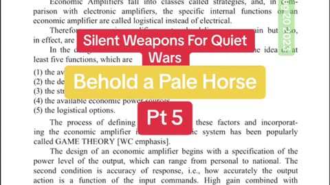 Behold a Pale horse Chapter 2 Silent weapons for quiet wars part 5