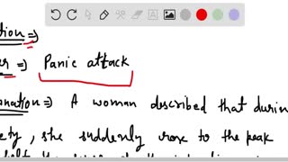 Carmen described an incident in which her anxiety suddenly rose to a peak and she felt a sense of i