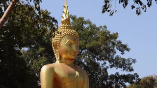 Portrait of golden Buddha