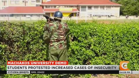 Police lob teargas to disperse protesting Machakos University students