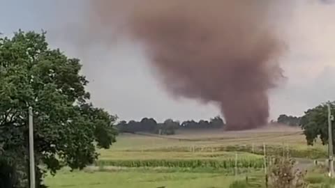 There was astonishing footage of a tornado touching down in northwest France.