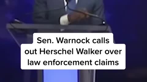 Sen. Warnock calls out Herschel Walker over law enforcement claims