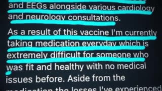 The globalist depopulation agenda. Woman's life destroyed by Pfizers vaccines