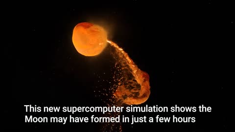 Formation of moon from supercomputer simulation