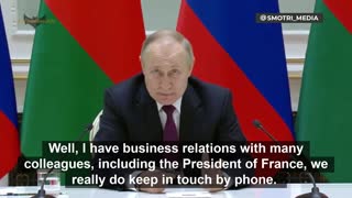 I keep in touch with French President Macron by phone - Putin
