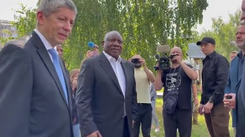 President of South Africa Cyril Ramaphosa visited Bucha