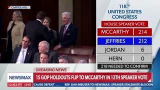 15 GOP Holdouts Flip To McCarthy In 13th Vote Still No Speaker