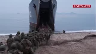 #RUSSIA Large landing craft taking on board Marines as part of combat readiness check.