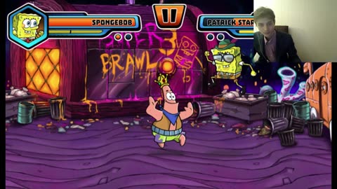 SpongeBob SquarePants VS Patrick Star In A Nickelodeon Super Brawl World Battle With Live Commentary