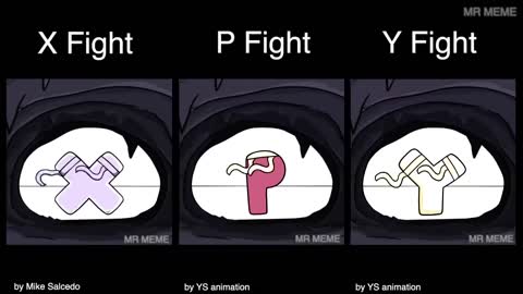 Alphabet Lore but X vs P vs Y Fight