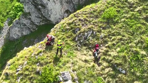 Jet suit paramedic zooms to rescue drill in Romania