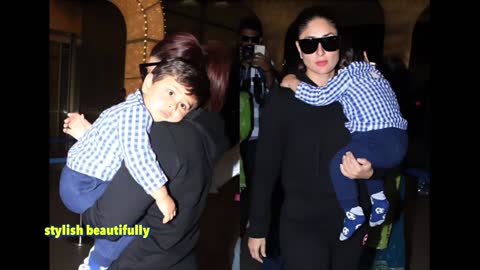 Kareena Kapoor khan with jeh Ali khan back to work after Diwali celebration