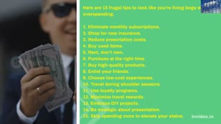 Here are 15 frugal tips to look like you're living large without overspending.