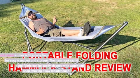 Tranquillo Adjustable Hammock Stand, Collapsible Camping Hammock with Stand, 550 lbs Capacity D...