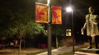 Grand Park, Los Angeles at night.