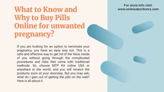 What to Know and Why to Buy Pills Online for unwanted pregnancy?