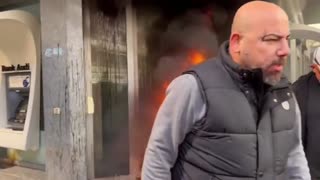 Banks in Lebanon attacked and burned down as they freeze people's accounts...