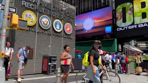 【4K】WALK Times Square NEW YORK City USA 4k video Travel vlog