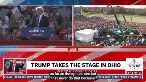 President Trump walks on stage in Delaware, OH 4.23.2022