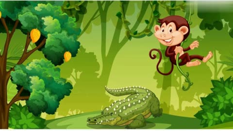 "The Wise Crocodile and the Mischievous Monkey"