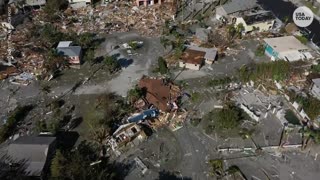 Drone footage capture hurricane lan's destruction in fort myers beach
