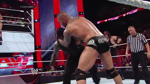 FULL MATCH — Roman Reigns vs. Randy Orton & Kane — Handicap Match: Raw