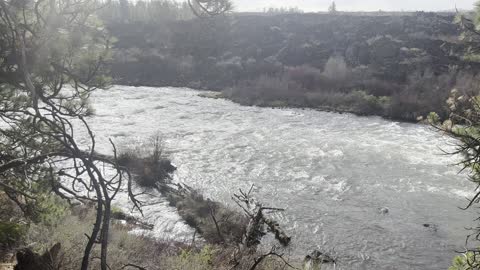 Overlooking INCREDIBLE Wild & Scenic Deschutes River & Lava Island – Central Oregon – 4K