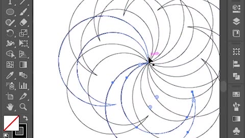 Overlapping Art Design with rotate tool #adobeillustrator #gfxtrainer #illustratorcc #adobesoftware