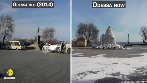 Ukrainian cities: Before & after the war - Kyiv, Bucha, Mariupol & others